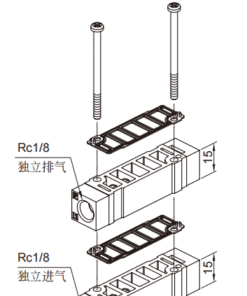 Mindman MVSP-188/series/branching pieces/solenoid valve -MVSY-188M-5MPR